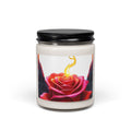 Rose Flame Scented Soy Candle — 9oz Floral Aromatherapy Jar