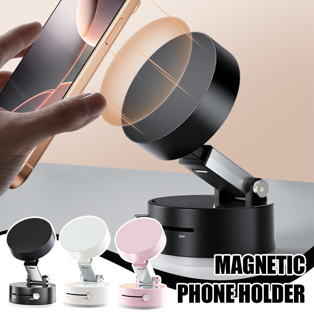 Foldable Magnetic Car Phone Holder – Hands-Free Suction Mount