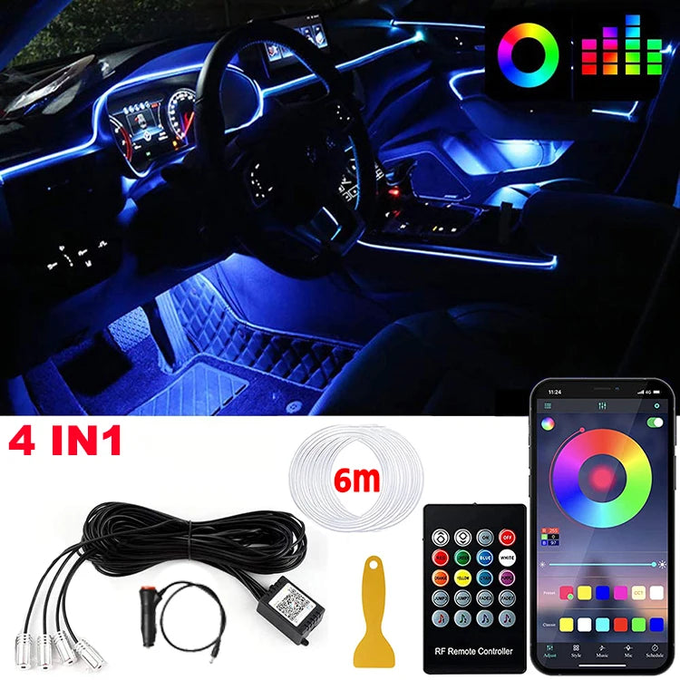 VibeDrive NeoGlow – RGB Ambient Light Kit for Car