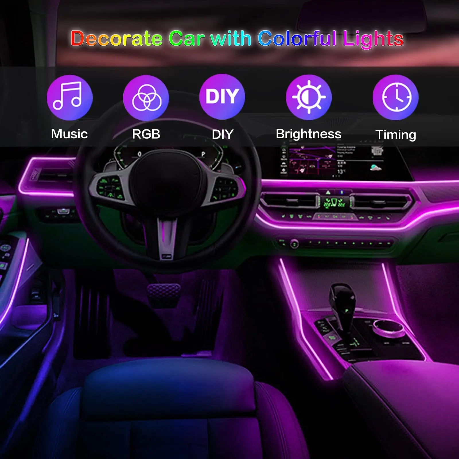 VibeDrive NeoGlow – RGB Ambient Light Kit for Car