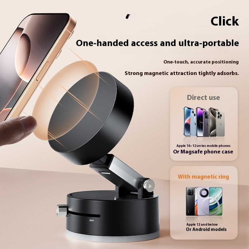 Foldable Magnetic Car Phone Holder – Hands-Free Suction Mount