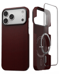iPhone 17 Pro Case - Super Thin | Aramid Fiber | MagSafe - Crimson