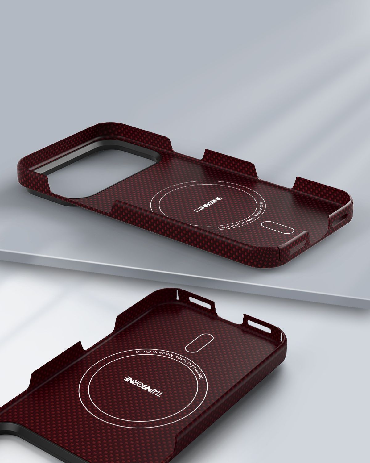 iPhone 17 Pro Max Case - Super Thin | Aramid Fiber | MagSafe - Crimson